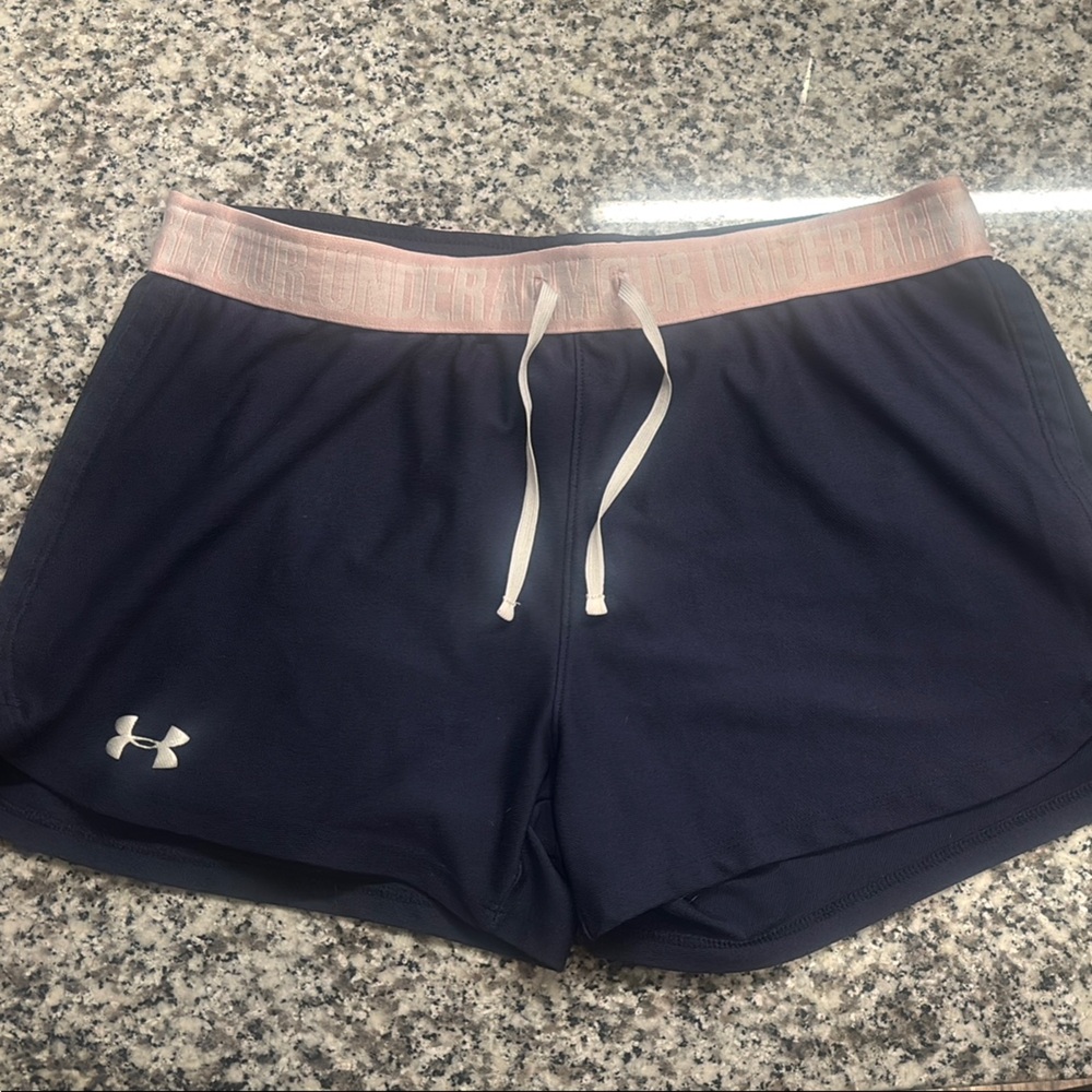 Under Armour Blue and Pink Athletic Shorts Lightweight Design